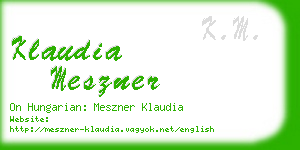 klaudia meszner business card